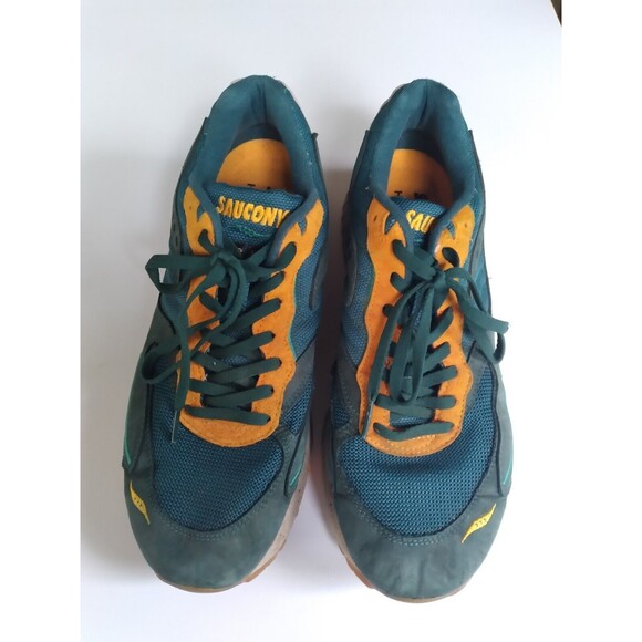 Saucony Retro Running Shoes Green Orange Athletic Sneakers Vintage Sport‎ Style main image 5